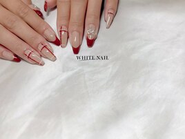 チェックネイル/りぼん/持ち込み