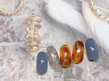 フルールソンネイル(fleur son nail)/10月定額シンプルアート