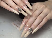 キヒ 渋谷店(Kihi)/グラデーションネイル+パーツ2個