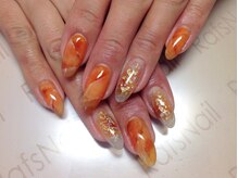 ラフズネイル(Rafs Nail)/透け感べっ甲ネイル☆