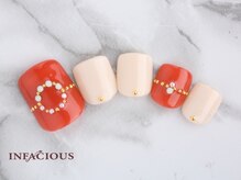インフェイシャス 大丸福岡天神店/オレンジフットネイル 
