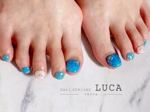 ネイルアトリエルカ(nail atelier LUCA)/C-25 夏っぽフット海ネイル