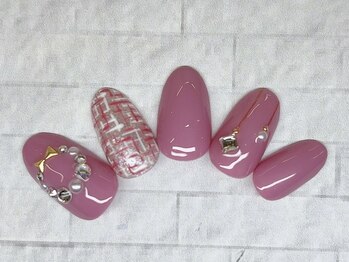 アルセア 上野御徒町店(Alcea)/クリスマスネイル　ツイード