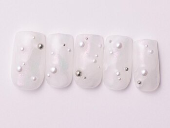 ジェミーネイル エビス(Jemiy nail ebisu)/白モヤモヤパールミラー9480yen
