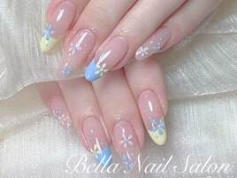 フレンチフラワーネイル