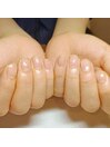 自爪ケアでもちゅるんネイル♪