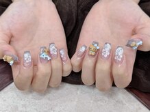 エコー(Echo)/マグネットネイル、水色ネイル