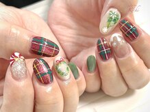 手描きアート1本～歓迎◎気持ち華やぐクリスマスカラー♪