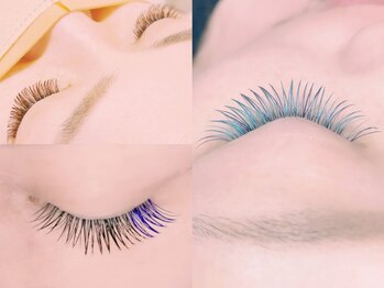 アロー(arrow)の写真/アイシャドウ感覚で楽しめるカラーエクステは、普段使いにはもちろんイベントやパーティーにも大活躍♪