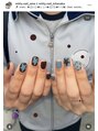 ミティネイル 北中城(mittynail)&nbsp;ブラウン×ブルー★流行りのカラーとドット・スター★北中城沖縄