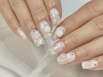 ジェミーネイル シンジュク(Jemiy nail shinjuku)/【Aoi】キラキラホロバラ¥8700