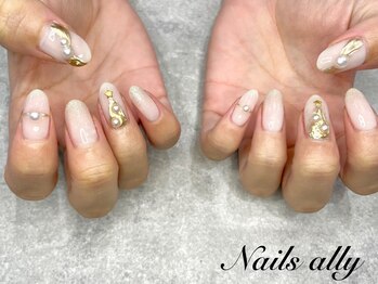 ネイルズアリー 立川店(Nails ally)/リングネイル×ツリー×シアー