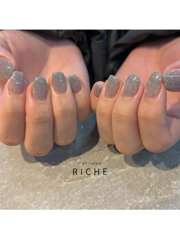 リッシュ(RICHE)/ブルーグレー×フラッシュラメ