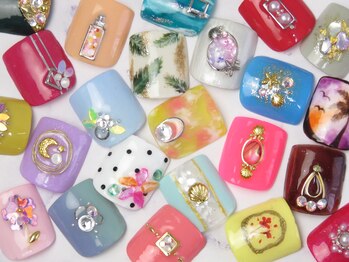 定額フット親指アート☆