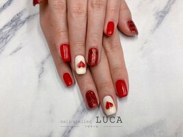 W-475 ぷっくりハートネイル