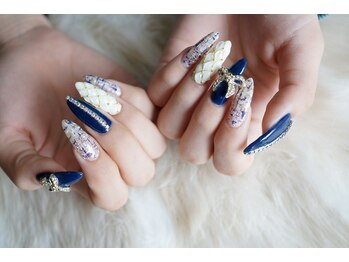 ネイル フライガール(nail FLY GIRL)/キルティング、ツイード柄ネイル