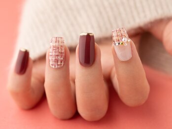 ヴァンネイル(VINGT NAIL nail&eye beauty)/冬のツイードネイル