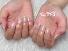 エムプラスネイル 新宿(M+Nail)/光沢オーロラ/ミラーネイル