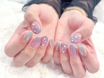 #夜桜ネイル #マグネットネイル