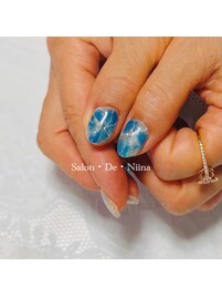 夏大理石ネイル＊°5,780円