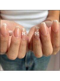 名駅秋ネイル＊リボン