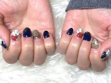 ネイルサロンブリス(nail salon Bliss)/☆シックな大人の和柄ネイル☆