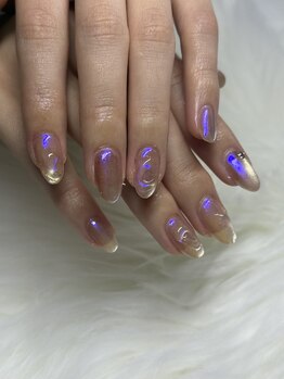 大人かわいいオフィスネイル