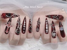 ピオミエルネイル 新宿(pio miel nail)/ロングスカルプ×ゴシック