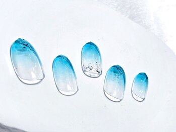 オープンセサミ ネイルアンドアイラッシュ 荻窪店/【定額】夏映えブルーグラデ