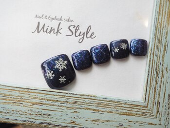 ミンクスタイル 恵比寿店(Mink Style)/雪の結晶フットネイル