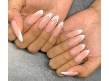 ワンフォアスマイル 北谷店(One for smile)/シンプル白フレンチネイル