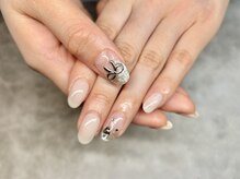 ネイル アイラッシュ 彩 熊谷店/ラメグラ×ビジュー