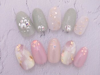 モアニヒロオ 広尾駅前店(MOANI Hiroo)/ふんわりキラキラ冬ネイル