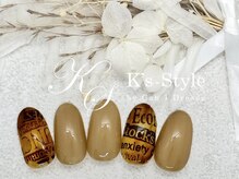 ケーズスタイル バイ キャンアイドレッシー(K's-Style by Can I Dressy)/文字柄ネイル（定額A）