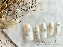 テテネイル(tete.nail)/春色ミックス×パシフィック