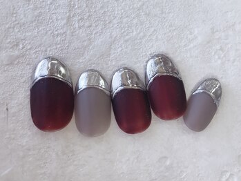 ナル バイ ネイルブレイク(Nalu by Nail Break)/ミラーフレンチ×マット