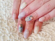 テテ ネイル(tete nail)/パステル×波アート♪