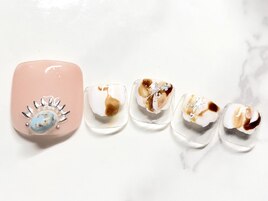 ニュアンスカラー×パーツアート