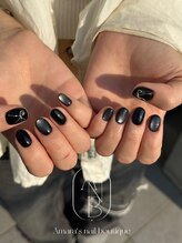 アマラズネイルブティック(Amara‘s nail boutique)/ブラック x マグネット