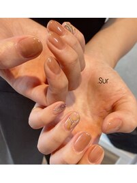 ワンカラー×ニュアンスアート
