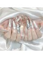 ウィステリア(Wisteria)&nbsp;チップ長さ出し10本＋持ち込みデザイン90分コース＋パーツ追加