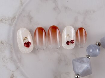 ショコ アンド ラム(Syoko&Lum)/★ぷっくりチェリーネイル★