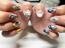 痛ネイル+持ち込みアート