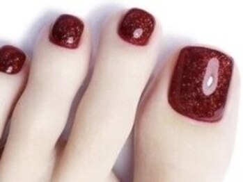 ロサネイル(rosa nail)の写真/サンダルの季節に◎【フットネイル】ワンカラ―★ウォーターケア付 初回¥6500◇アート追加OK/2色までOK！