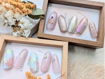 押し花アート　パステルチェック