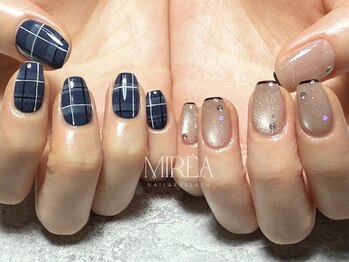 ミレア(MIREA)/チェック×マグネットネイル