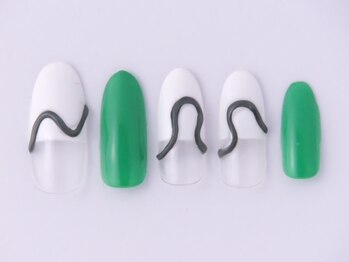 ネイル リッチ(Nail Rich)/うねうね×グリーン