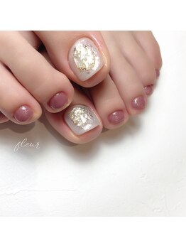 フルール(fleur)/宝石フットネイル