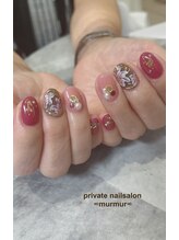 プライベート ネイルサロン マーマ(murmur)/大人フラワーネイル