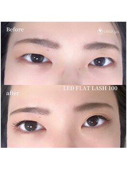 スウィートアイズ(Sweet eyes)/LEDフラットラッシュ100本